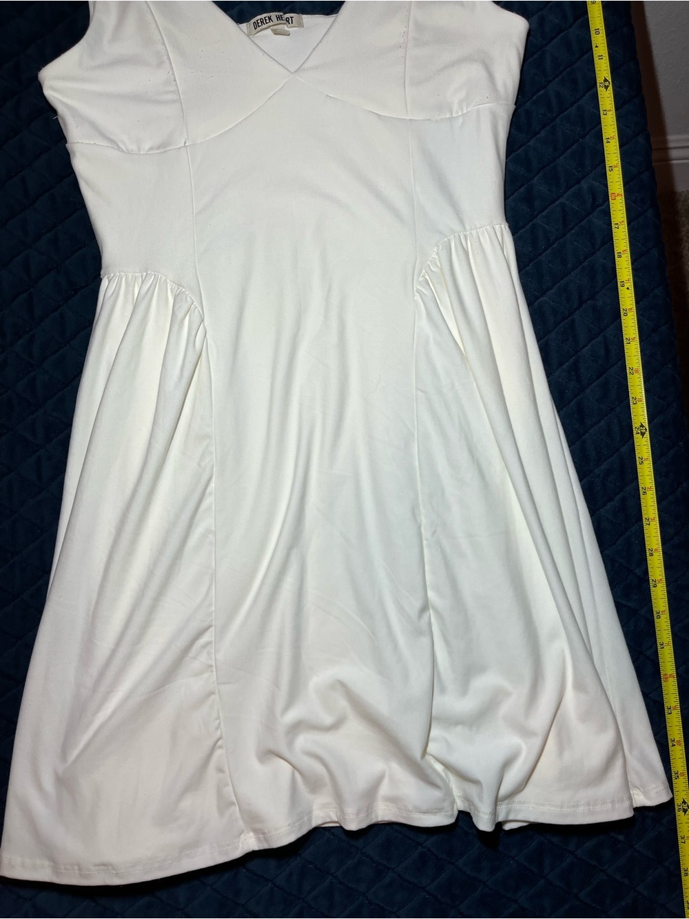 Derek Heart Strapless White Fit-and-Flare Dress - Picture 2 of 7